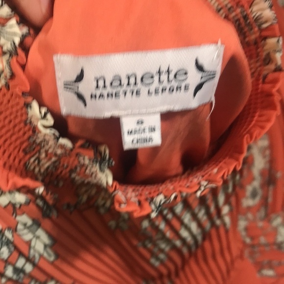 NANETTE NANETTE LEPORE Pleated Floral Springtime Dress size 8 - Picture 4 of 12